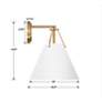 6_Xavier 12 1/2" High Vibrant Gold Wall Sconce more views