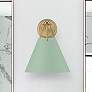 6_Xavier 12 1/2" High Vibrant Gold with Green Wall Sconce more views