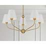 7_Xavier 28" Wide Vibrant Gold and White 5-Light Chandelier more views