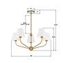 Xavier 28" Wide Vibrant Gold and White 5-Light Chandelier