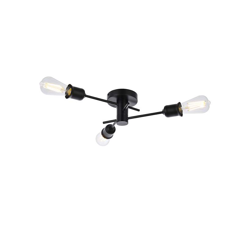 Image 3 Xavier 3 Lts Flush Mount In Black more views