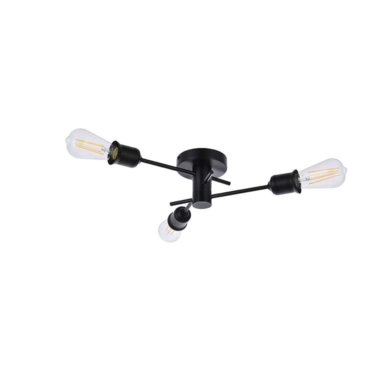 Image 7 Xavier 3 Lts Flush Mount In Black more views
