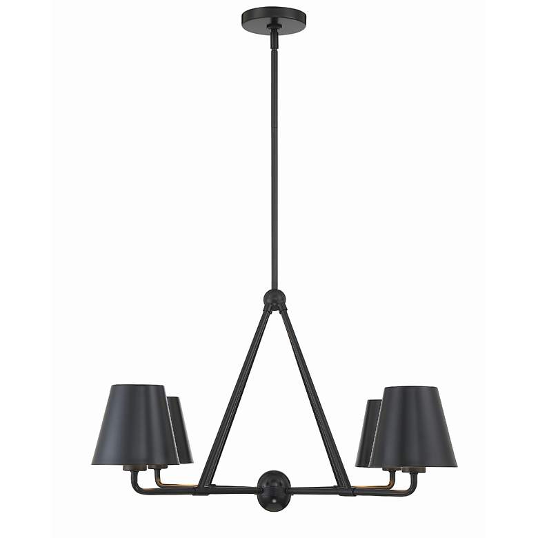Image 3 Xavier 4 Light Matte Black Chandelier more views