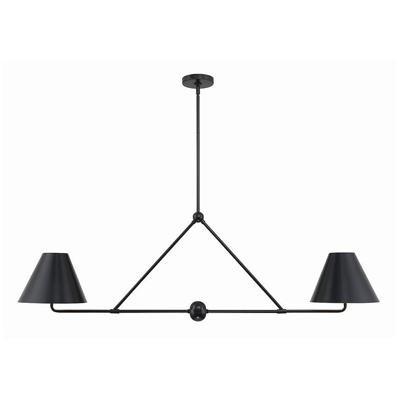 Image 1 Xavier 4 Light Matte Black Chandelier