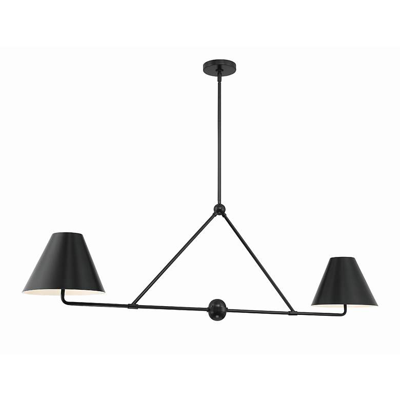 Image 2 Xavier 4 Light Matte Black Chandelier more views