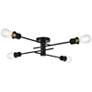 1_Xavier 4 Lts Flush Mount In Black