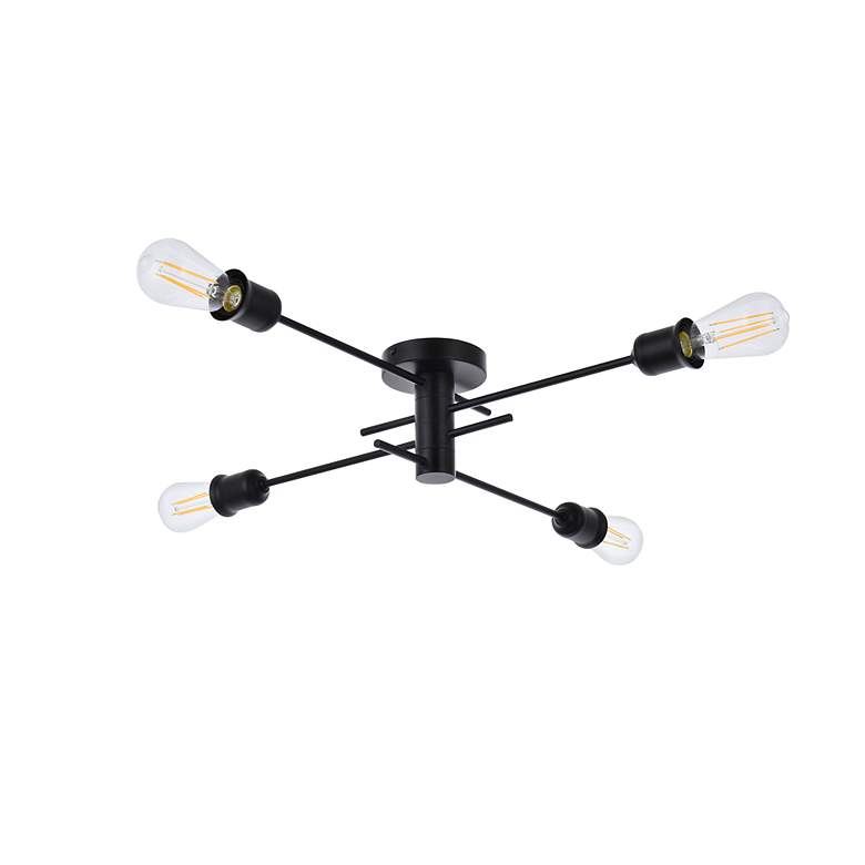 Image 7 Xavier 4 Lts Flush Mount In Black more views