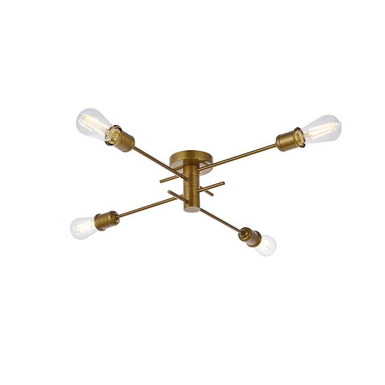 Image 3 Xavier 4 Lts Flush Mount In Brass more views