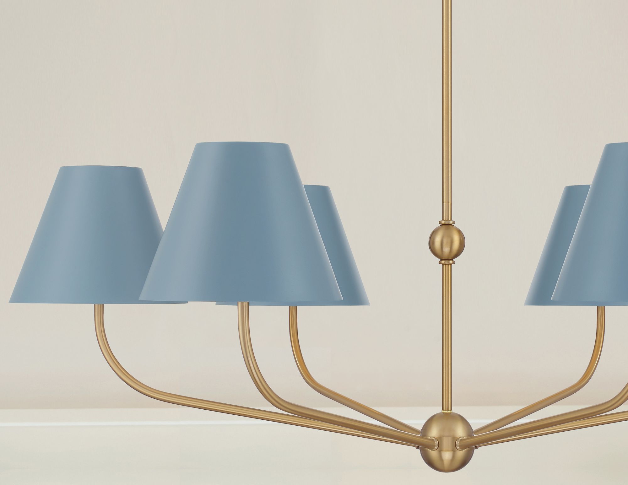 Xavier 40" Wide Vibrant Gold and Blue 6-Light Chandelier