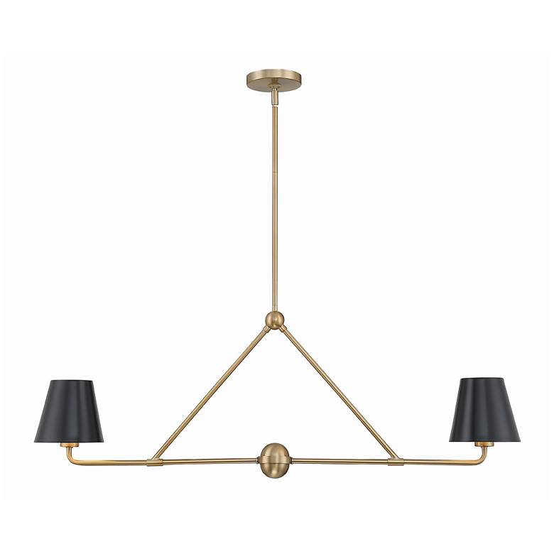 Image 1 Xavier 42" Wide Vibrant Gold 2-Light Island Chandelier