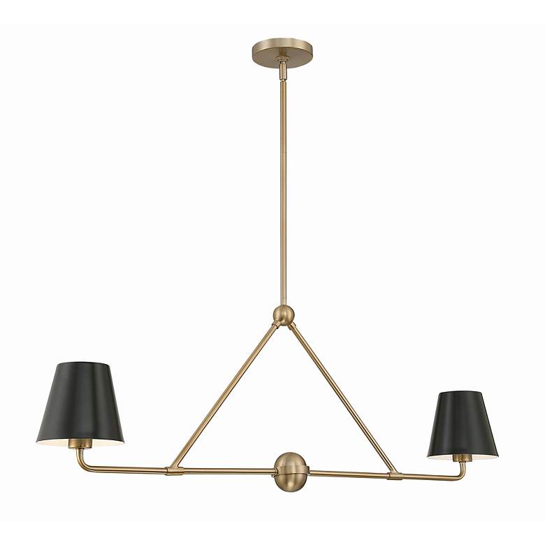 Image 2 Xavier 42" Wide Vibrant Gold 2-Light Island Chandelier more views