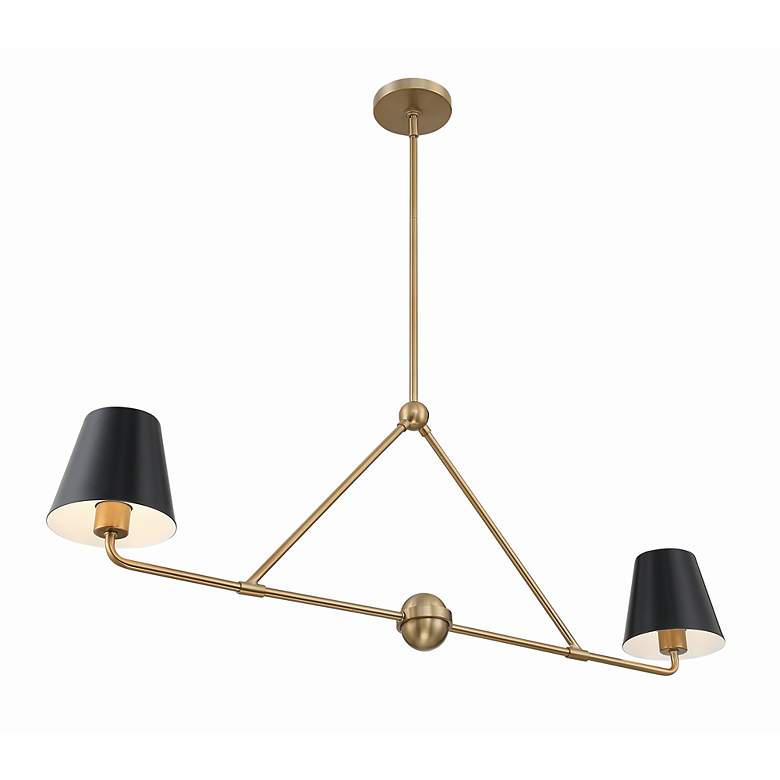 Image 4 Xavier 42" Wide Vibrant Gold 2-Light Island Chandelier more views