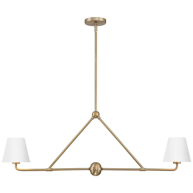 Image 2 Xavier 42" Wide Vibrant Gold 2-Light Linear Chandelier