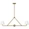 Xavier 42" Wide Vibrant Gold 2-Light Linear Chandelier