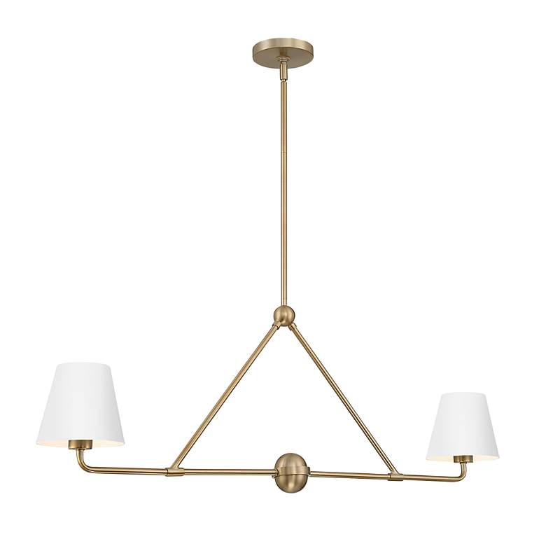 Image 3 Xavier 42" Wide Vibrant Gold 2-Light Linear Chandelier more views