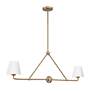 3_Xavier 42" Wide Vibrant Gold 2-Light Linear Chandelier more views