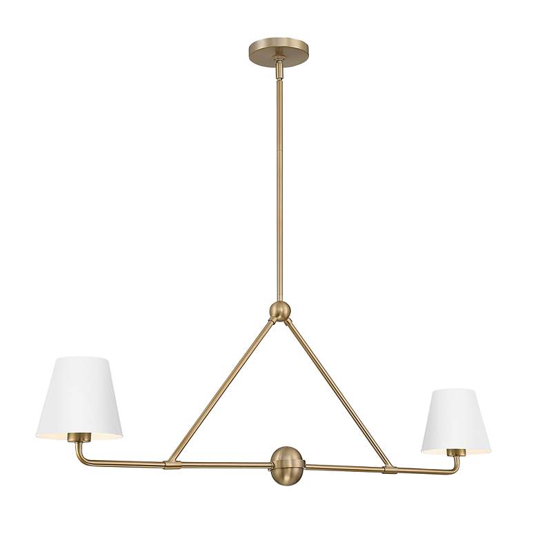Image 4 Xavier 42" Wide Vibrant Gold 2-Light Linear Chandelier more views