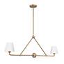 4_Xavier 42" Wide Vibrant Gold 2-Light Linear Chandelier more views