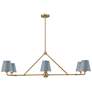 3_Xavier 46" Wide Vibrant Gold 6-Light Linear Chandelier