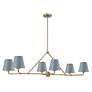4_Xavier 46" Wide Vibrant Gold 6-Light Linear Chandelier more views