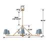 7_Xavier 46" Wide Vibrant Gold 6-Light Linear Chandelier more views