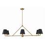 3_Xavier 46"W Vibrant Gold and Black 6-Light Linear Chandelier