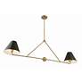 4_Xavier 54" Wide Vibrant Gold 4-Light Linear Chandelier more views