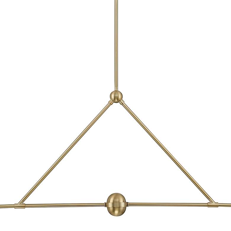 Image 6 Xavier 54" Wide Vibrant Gold 4-Light Linear Chandelier more views