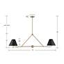 7_Xavier 54" Wide Vibrant Gold 4-Light Linear Chandelier more views