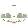 4_Xavier 6 Light Vibrant Gold + Green Chandelier more views