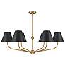 4_Xavier 6 Light Vibrant Gold + Matte Black Chandelier more views