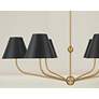 Xavier 6 Light Vibrant Gold + Matte Black Chandelier