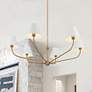 Thumbnail1 of Xavier 6 Light Vibrant Gold + White Chandelier