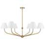 Thumbnail4 of Xavier 6 Light Vibrant Gold + White Chandelier more views