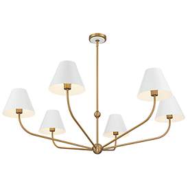 Image5 of Xavier 6 Light Vibrant Gold + White Chandelier more views