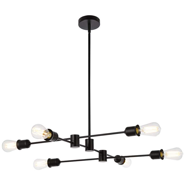 Image 2 Xavier 6 Lts Pendant In Black