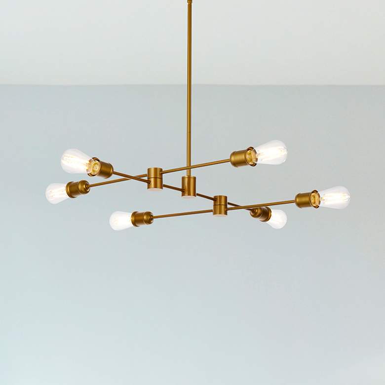 Image 1 Xavier 6 Lts Pendant In Brass