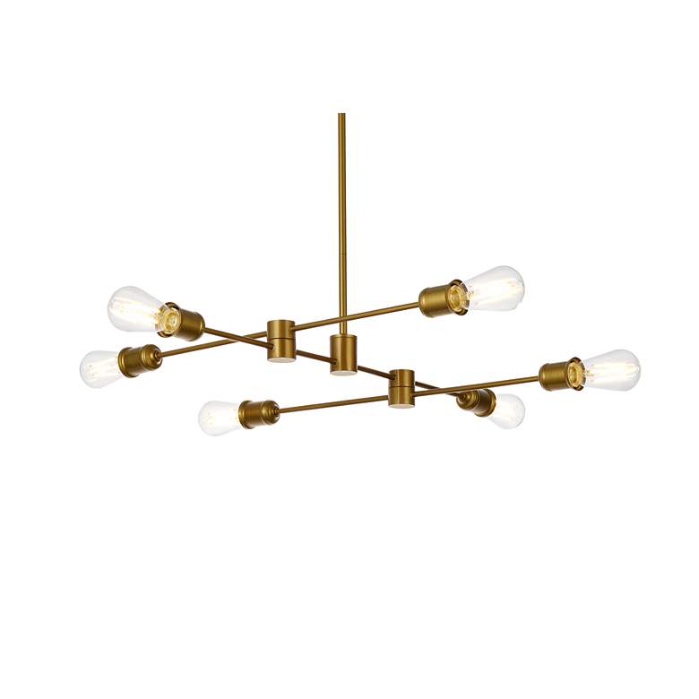 Image 4 Xavier 6 Lts Pendant In Brass more views