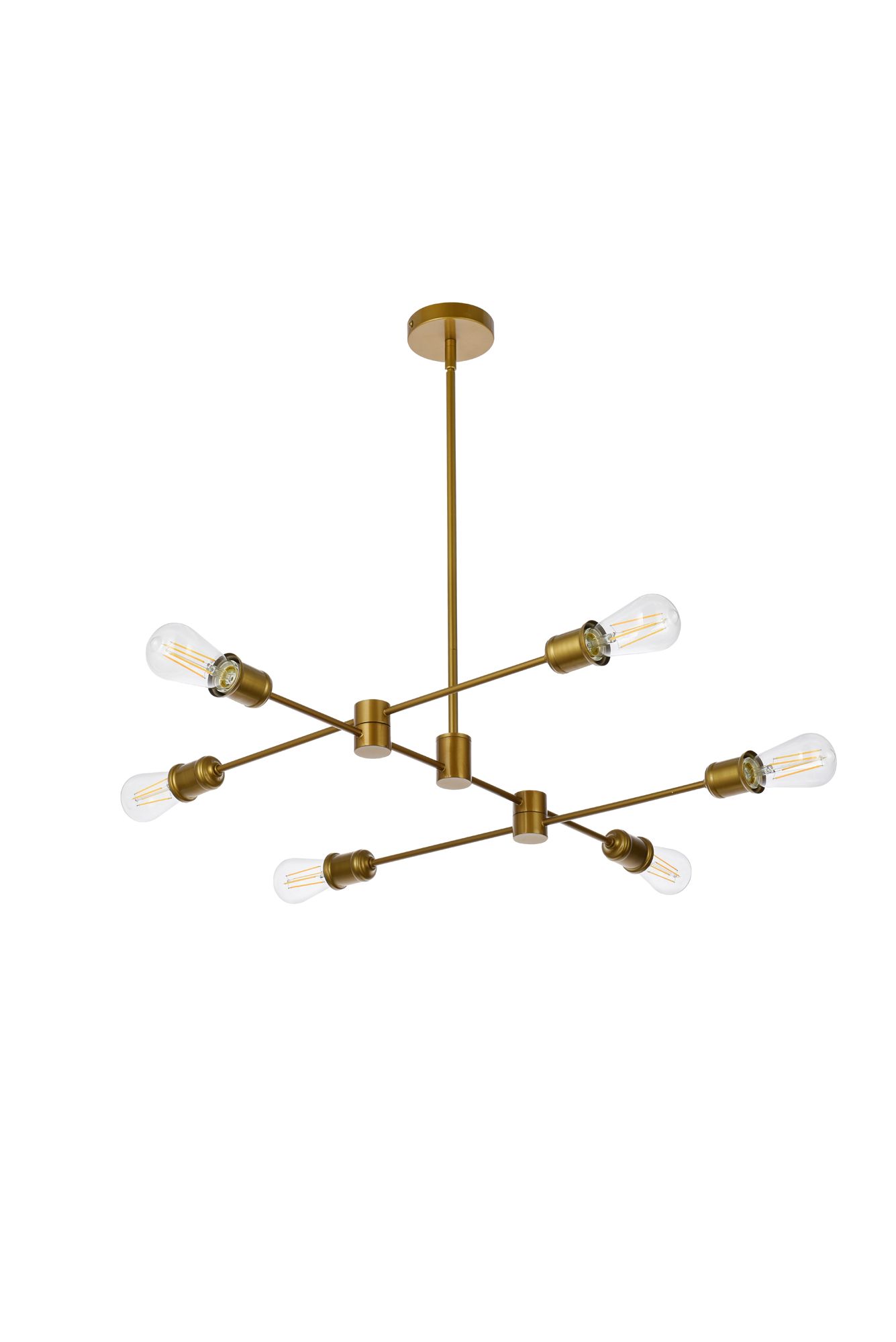 Xavier 6 Lts Pendant In Brass