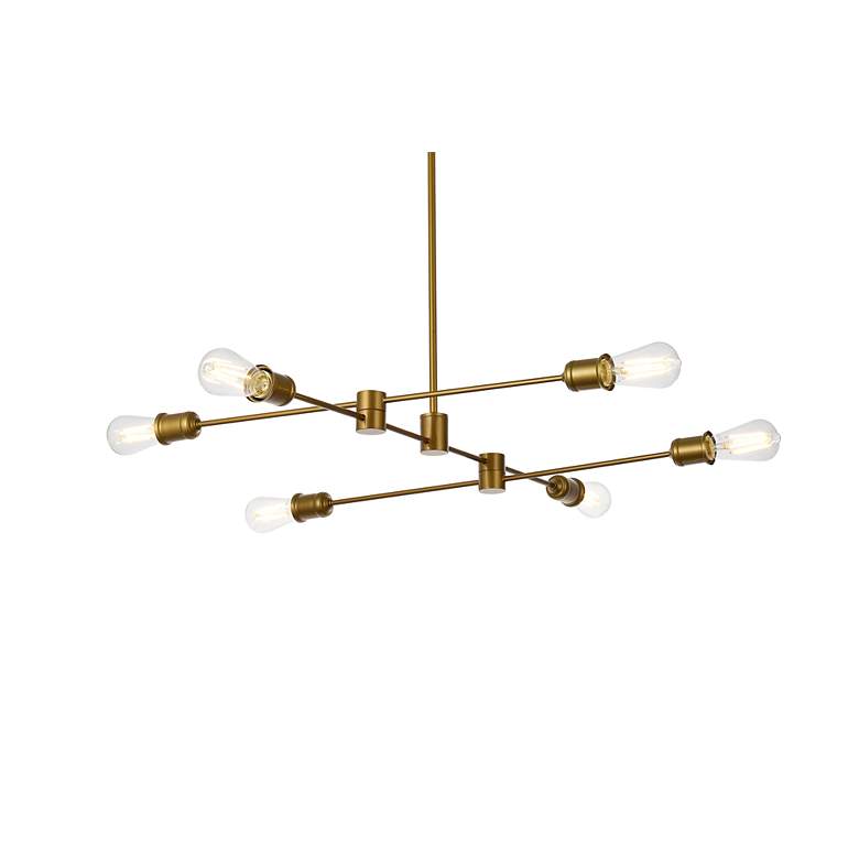 Image 4 Xavier 6 Lts Pendant In Brass more views