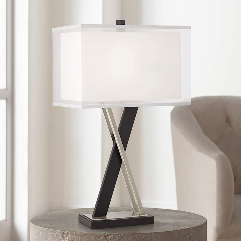 Image 1 Xavier Black X-Base Table Lamp