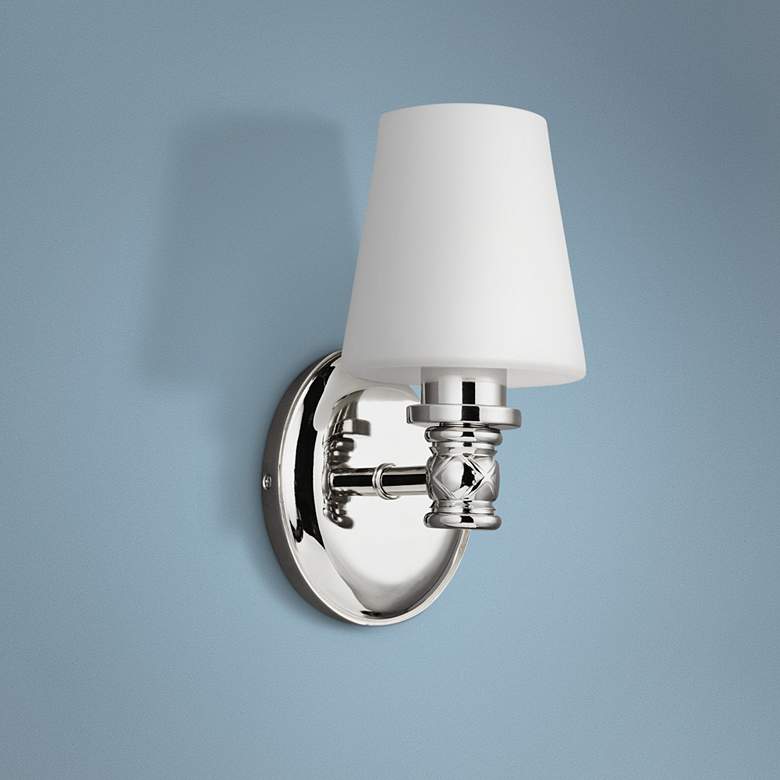 Image 1 Xavierre 10 1/4" High Polished Nickel Wall Sconce
