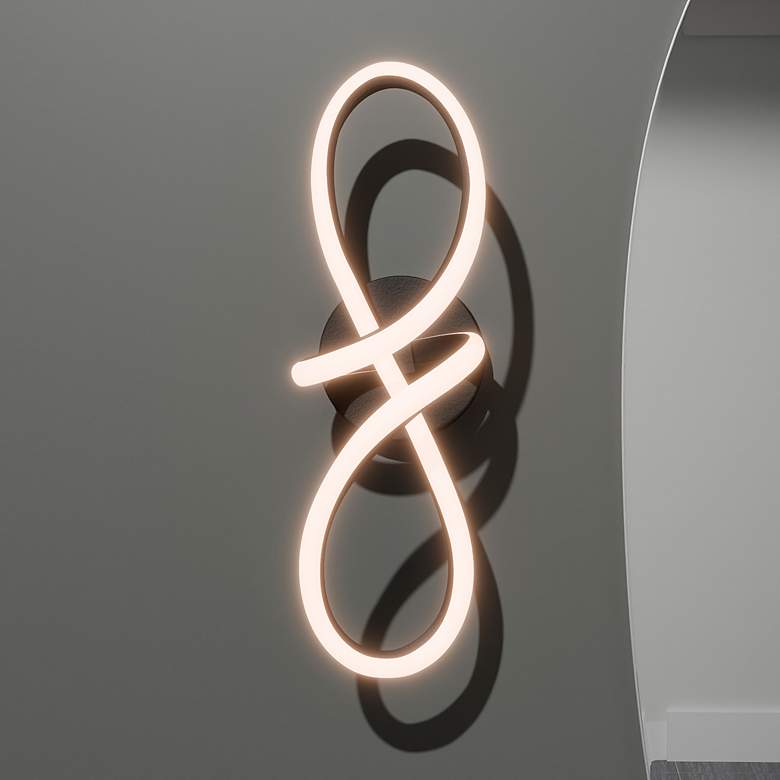 Image 1 Xena Integrated LED Matte Black Wall Sconce