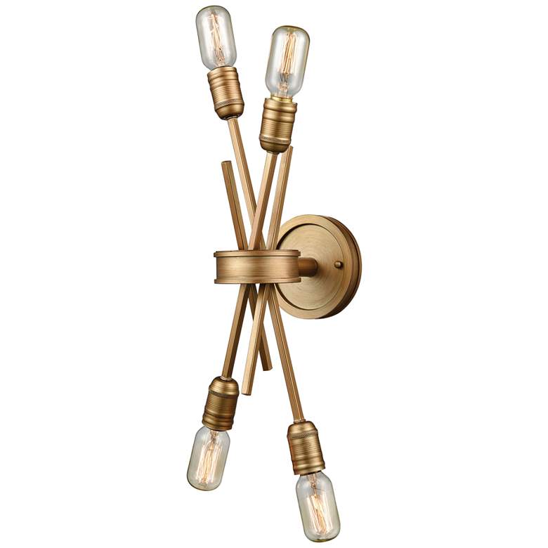 Image 1 Xenia 20 inch High Matte Gold Wall Sconce