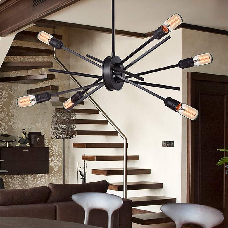 Image 2 Xenia 22" Wide 6-Light Chandelier - Oil Rubbed Bronze