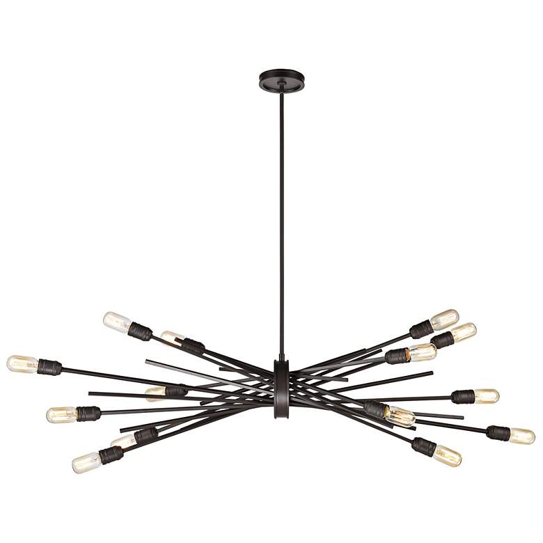 Image 5 Xenia 54" Wide Oil-Rubbed Bronze 14-Light Sputnik Chandelier more views