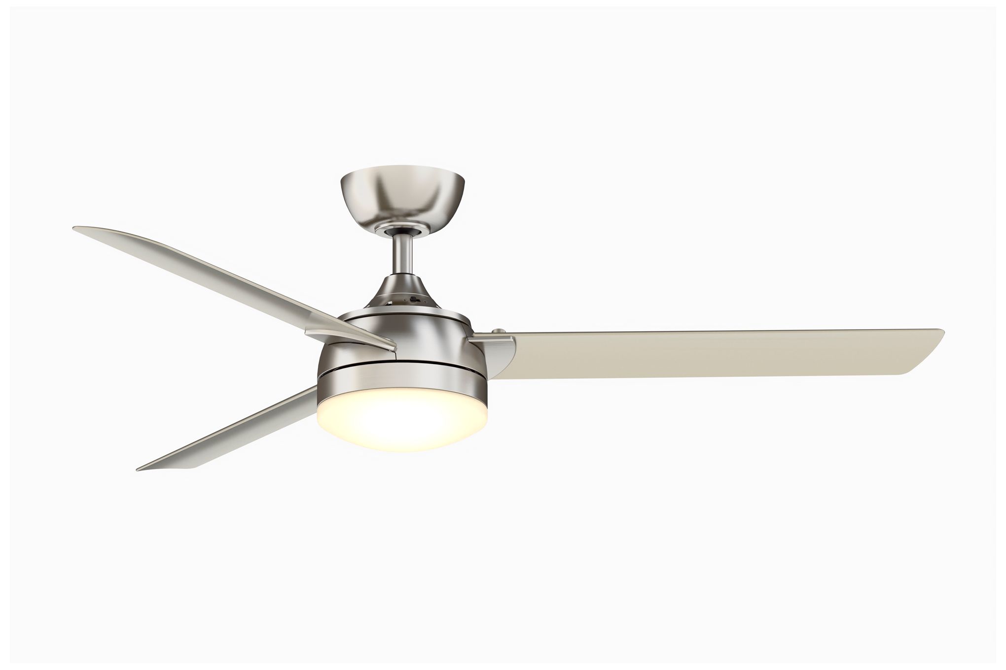 Xeno Damp 56 in In/Out Fan w/ LED Lt Kit - Br. Nickel Blades