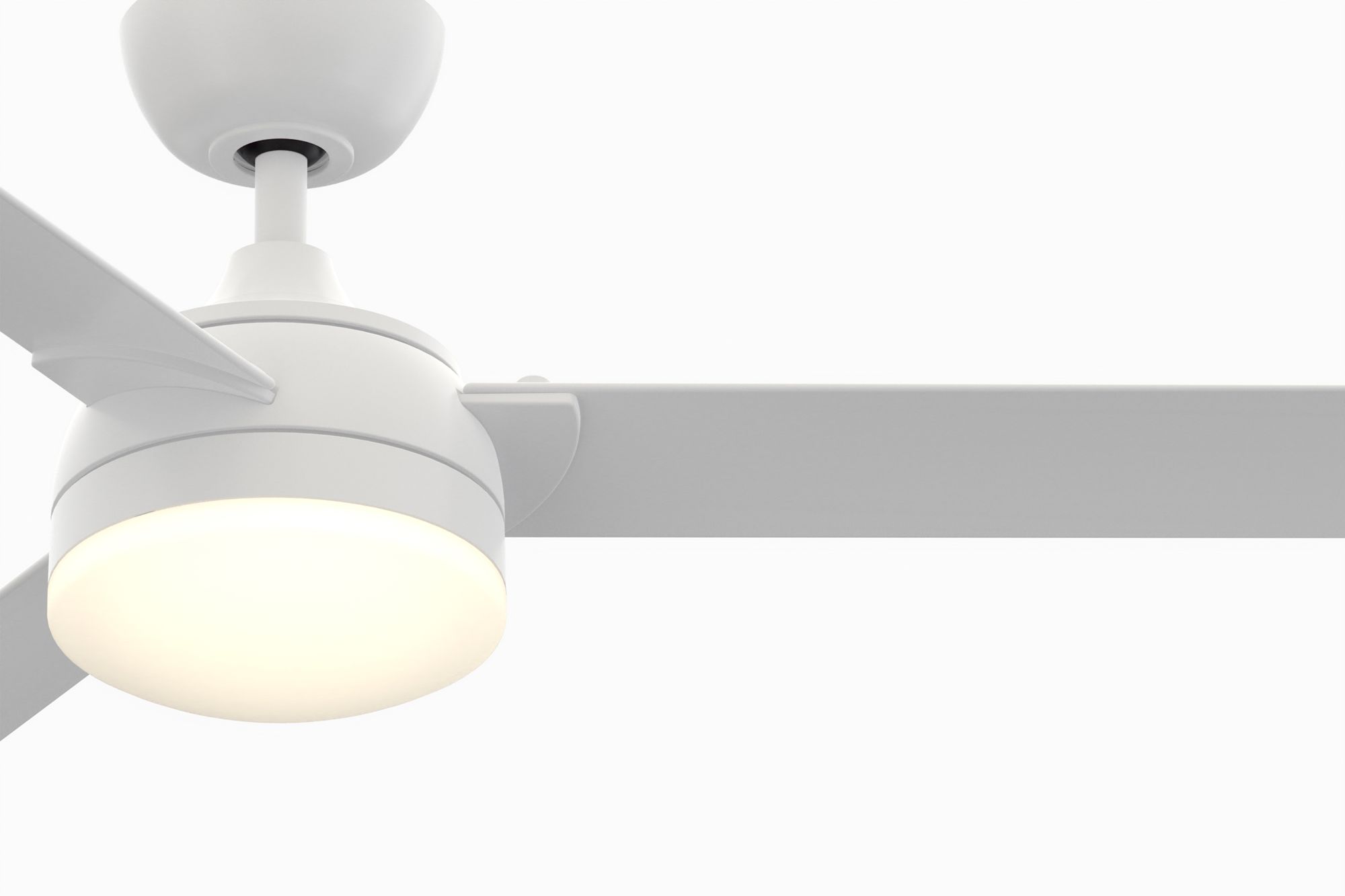 Image 4 Xeno Wet Rated 56 in In/Out Fan w/ LED Lt Kit - Matte White Blades more views