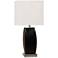 Xera Black Ceramic Convex Rectangular Table Lamp