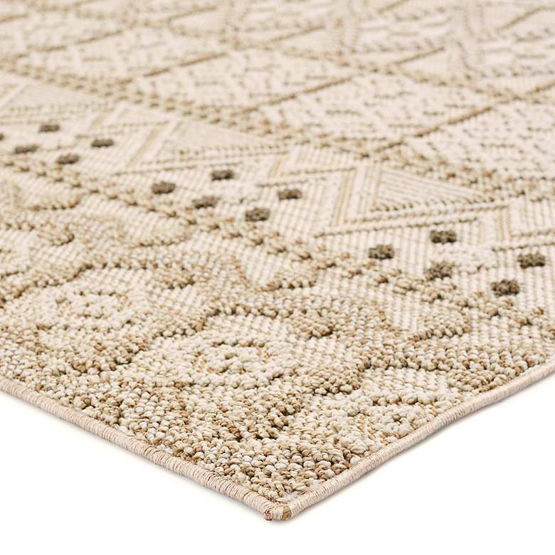 Image 3 Xyla PRA05 4'x6' Cream and Brown Indoor/Outdoor Area Rug more views